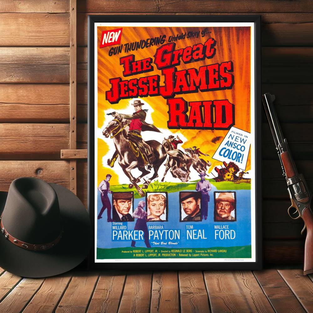 "Great Jesse James Raid" (1953) Framed Movie Poster