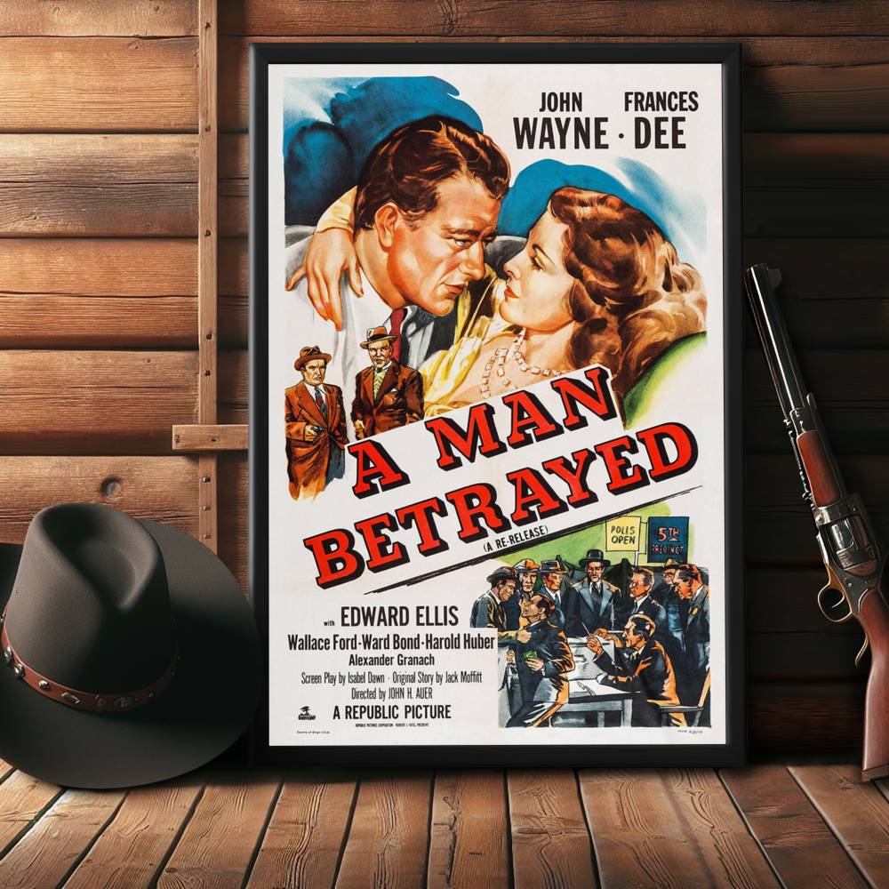 "Man Betrayed" (1941) Framed Movie Poster