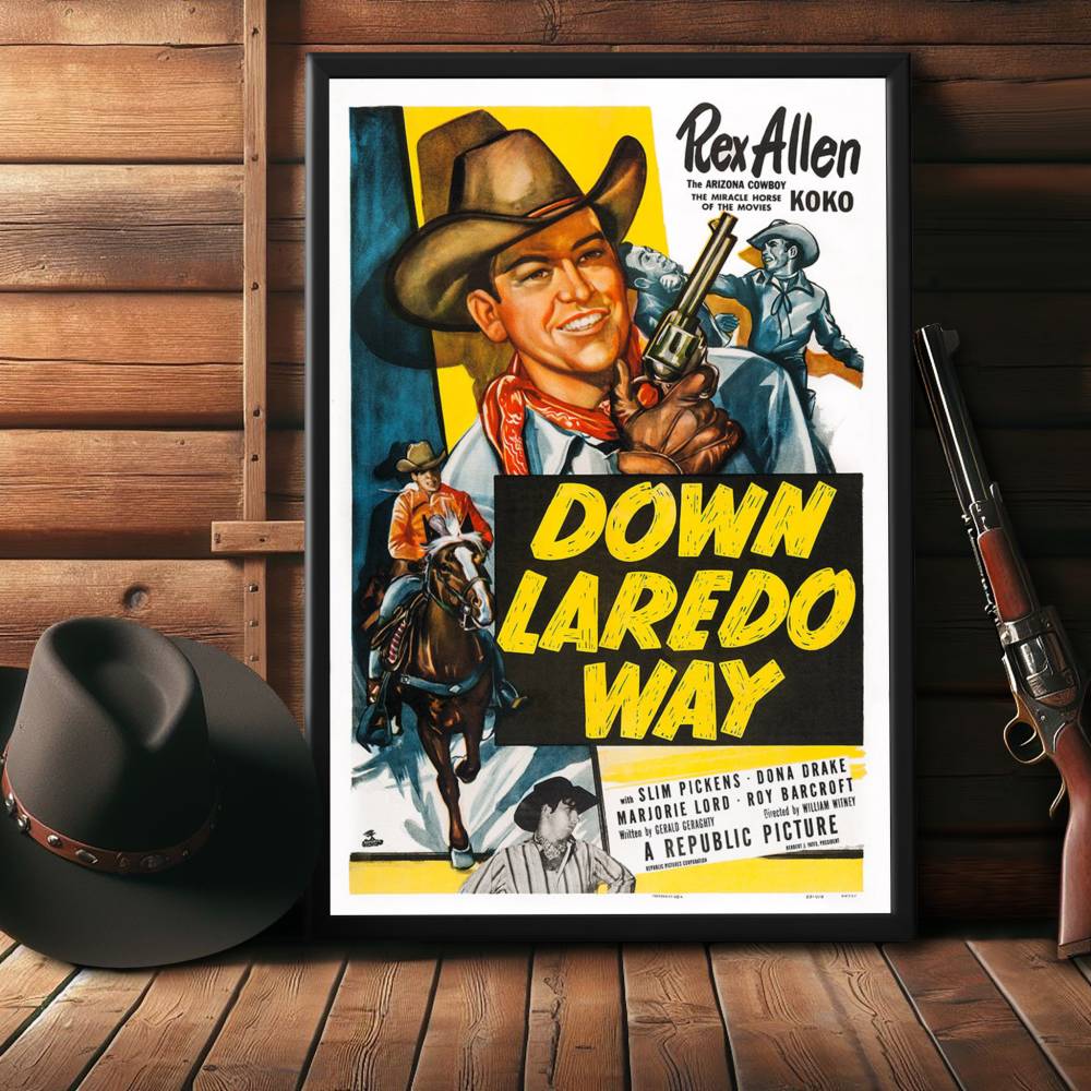"Down Laredo Way" (1953) Framed Movie Poster