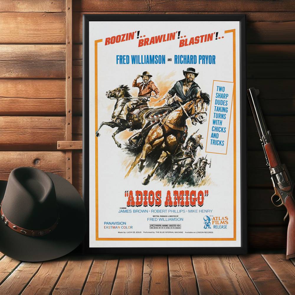 "Adios Amigo" (1976) Framed Movie Poster