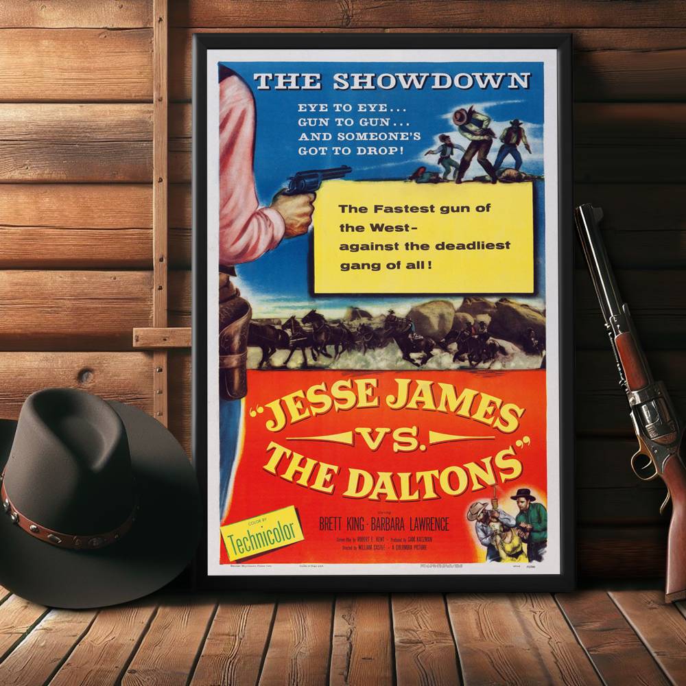"Jesse James Vs. The Daltons" (1954) Framed Movie Poster