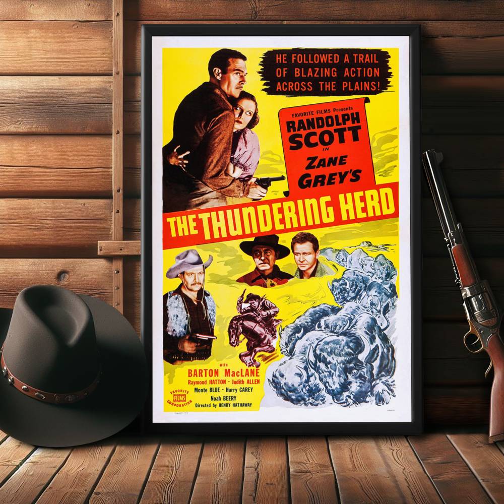 "Thundering Herd" (1933) Framed Movie Poster
