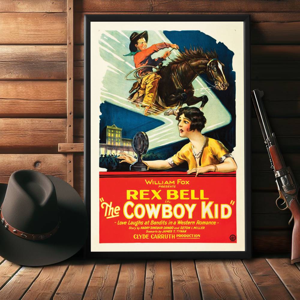"Cowboy Kid" (1928) Framed Movie Poster