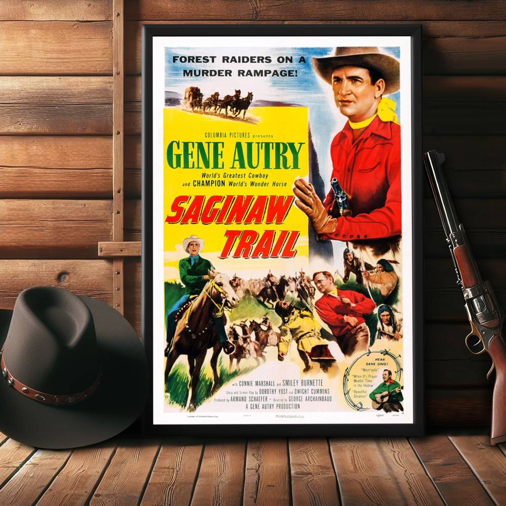 "Saginaw Trail" (1953) Framed Movie Poster