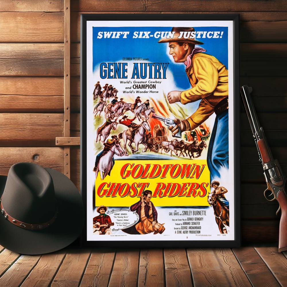 "Goldtown Ghost Riders" (1953) Framed Movie Poster