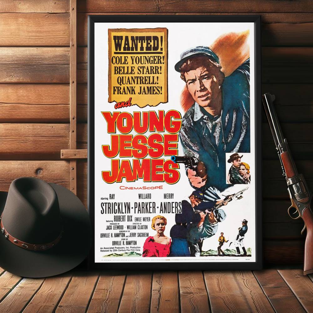 "Young Jesse James" (1960) Framed Movie Poster