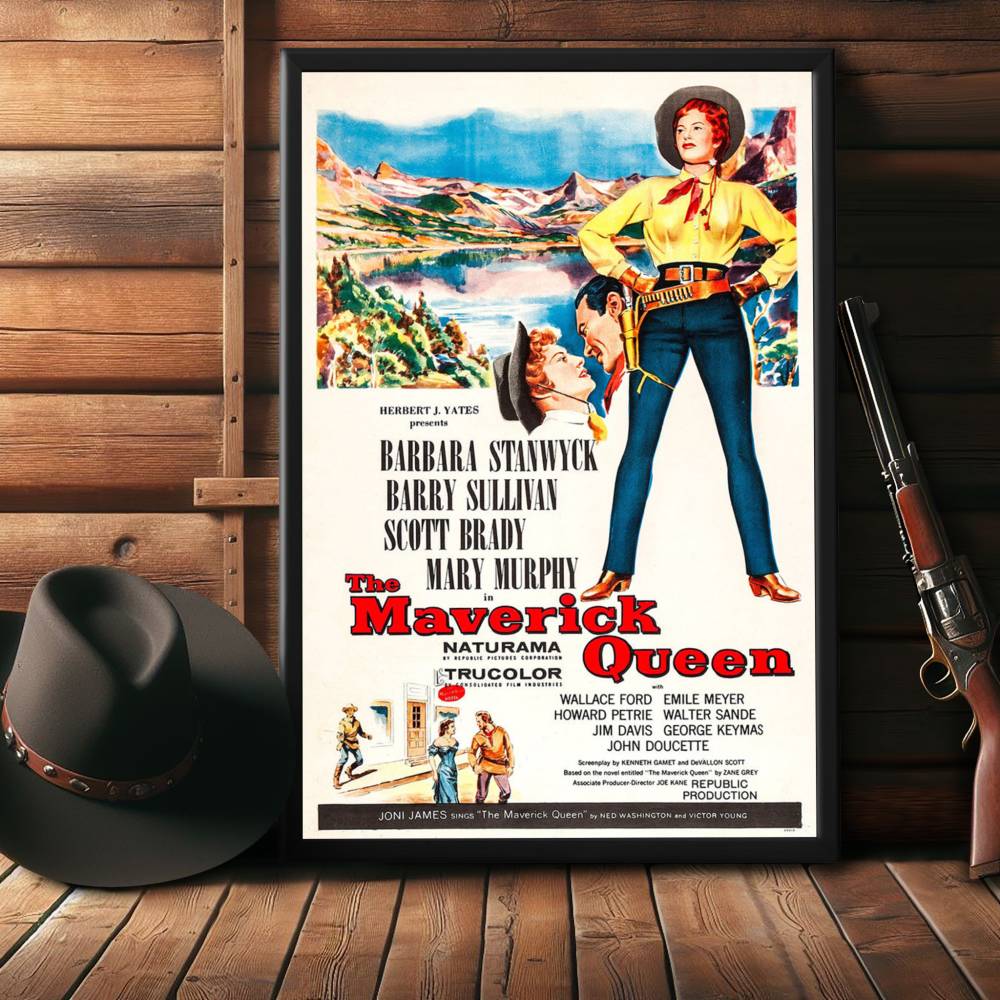 "Maverick Queen" (1956) Framed Movie Poster