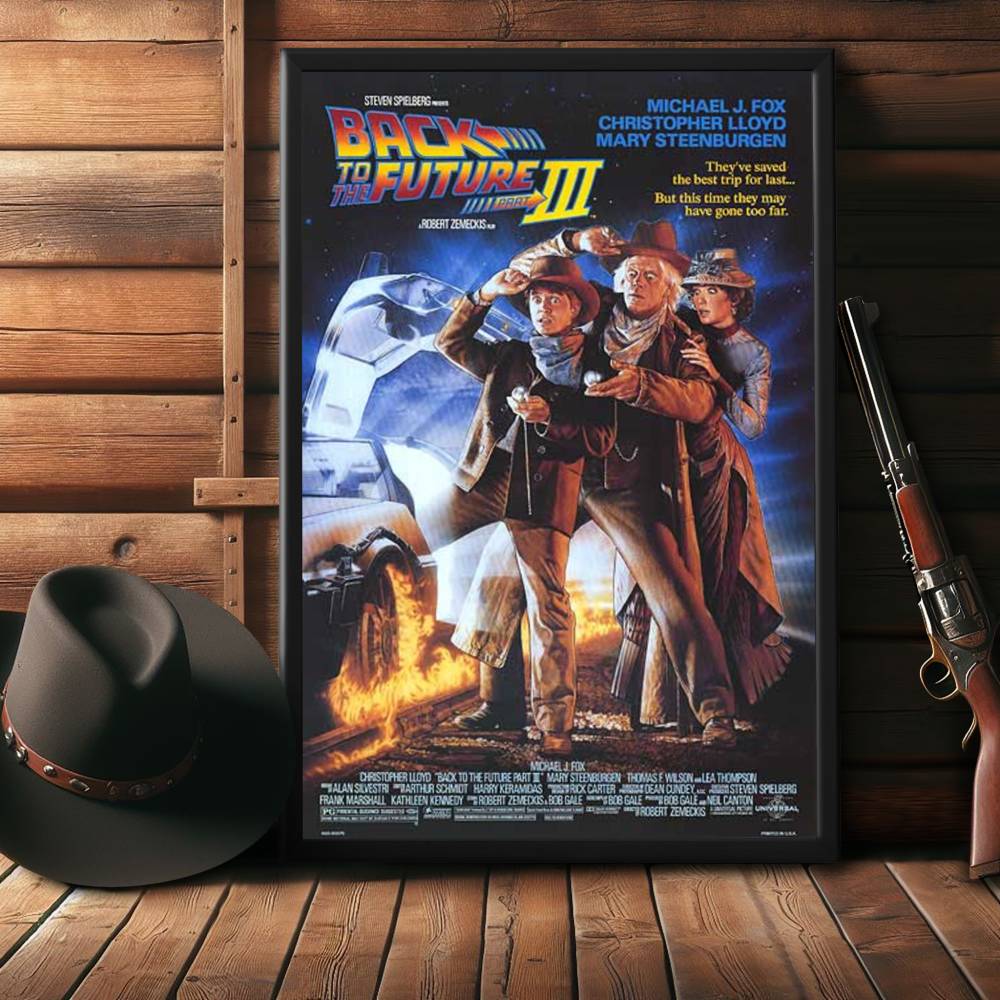 "Back To The Future 3" (1990) Framed Movie Poster