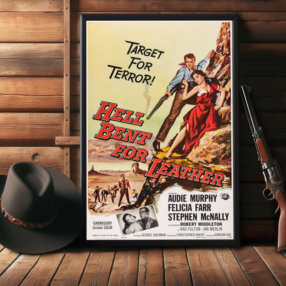 "Hell Bent For Leather" (1960) Framed Movie Poster