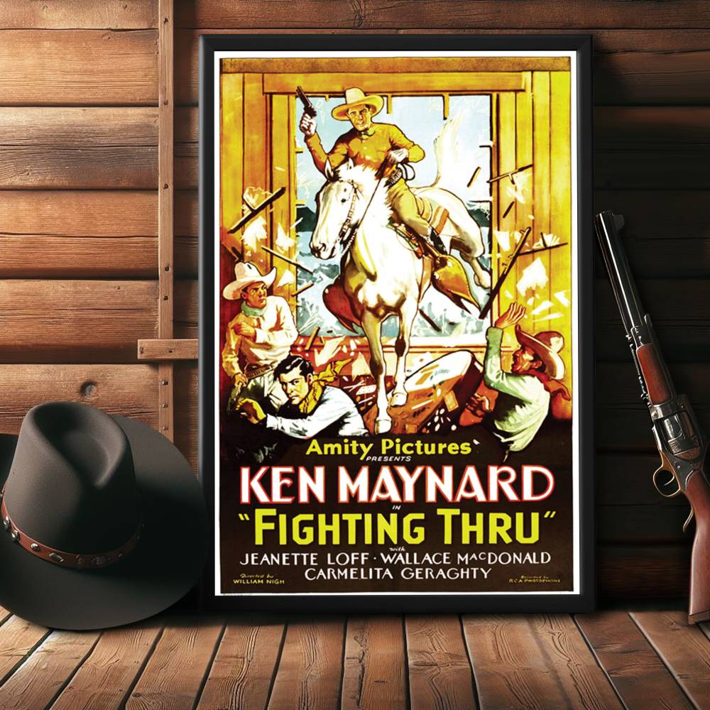 "Fighting Thru" (1930) Framed Movie Poster