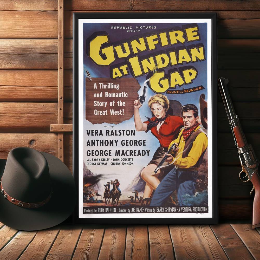 "Gunfire At Indian Gap" (1957) Framed Movie Poster