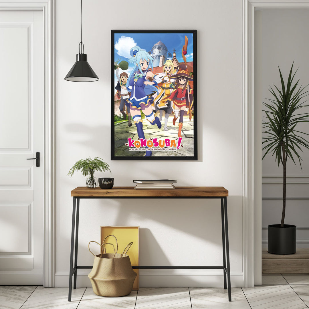Background with Framed Poster