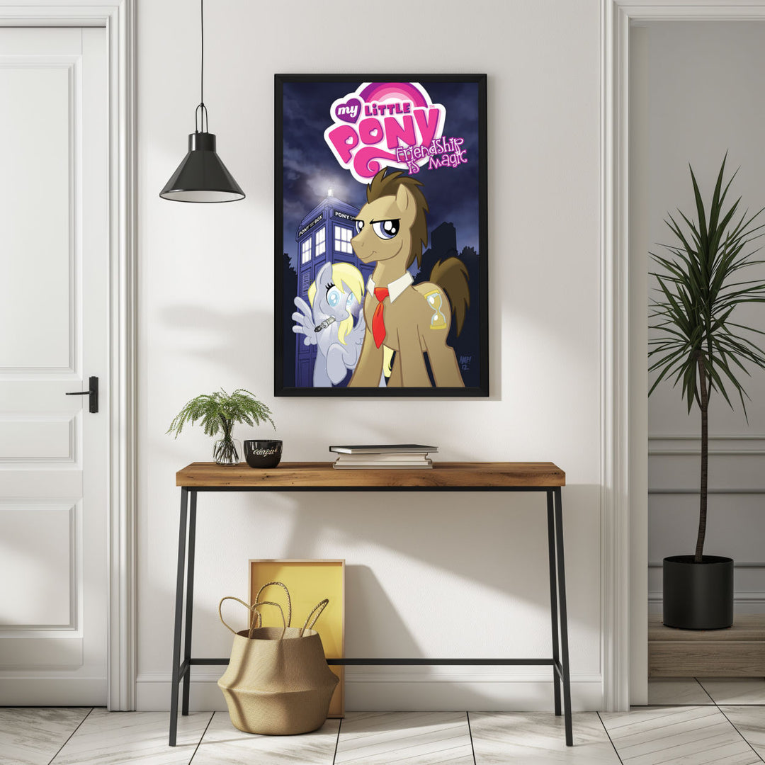 Background with Framed Poster