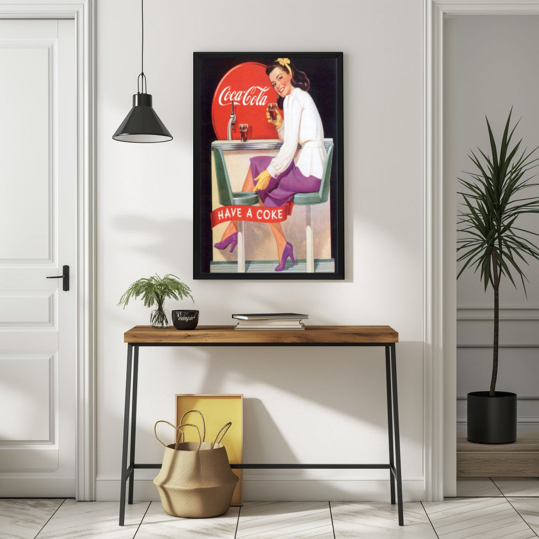 Background with Framed Poster