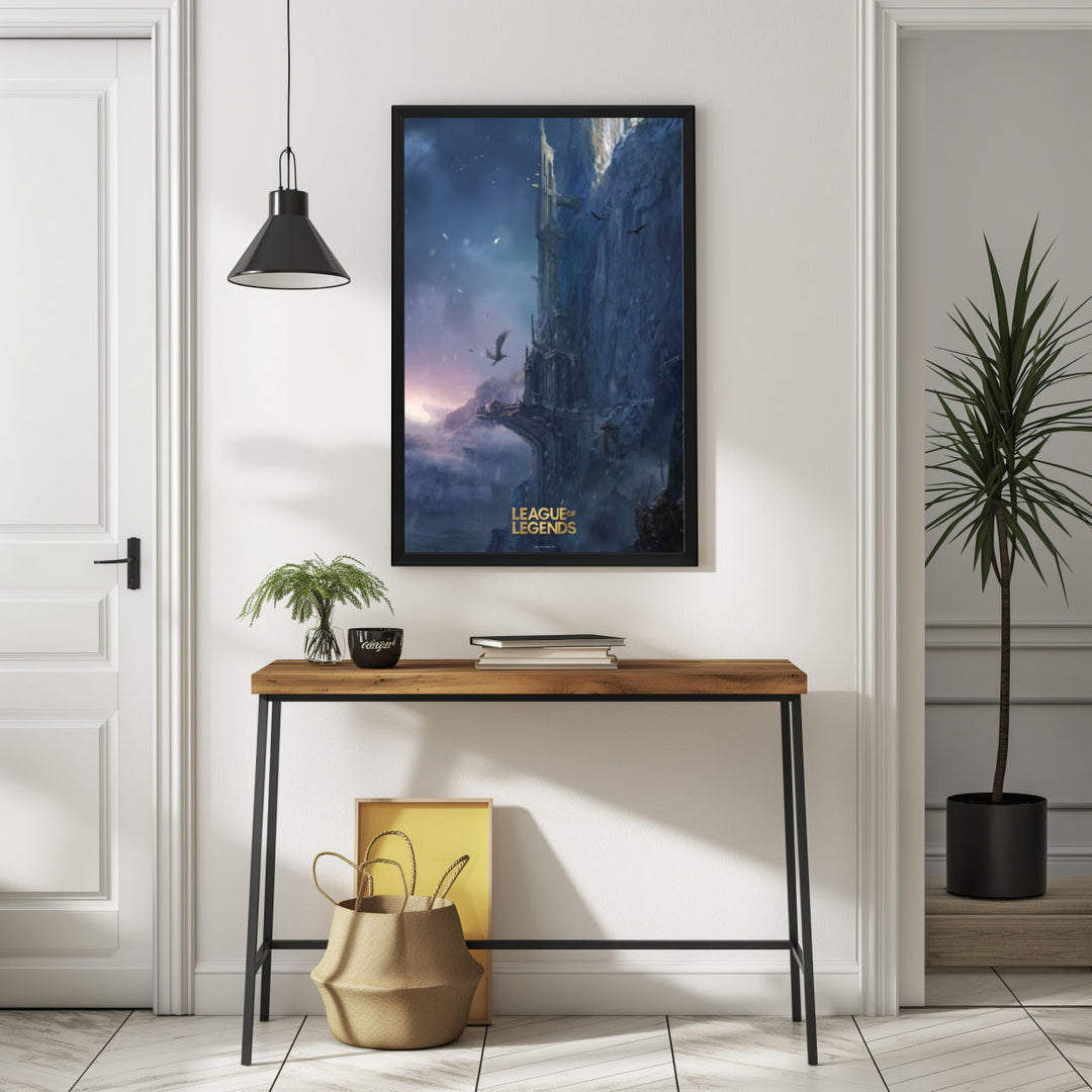 Background with Framed Poster