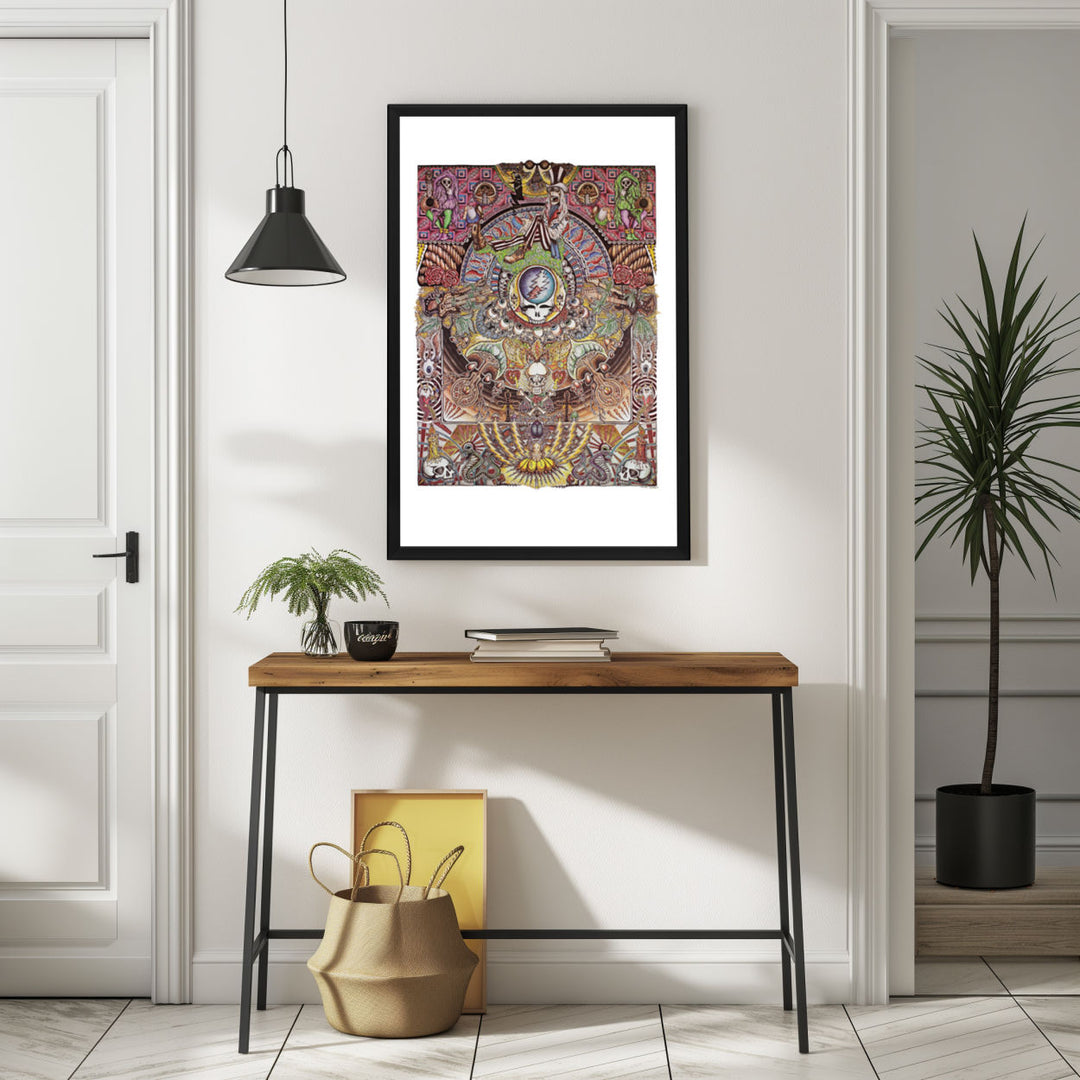 Background with Framed Poster