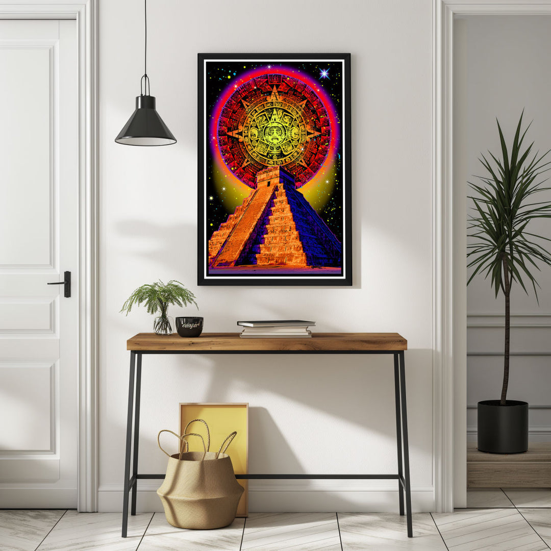 Background with Framed Poster