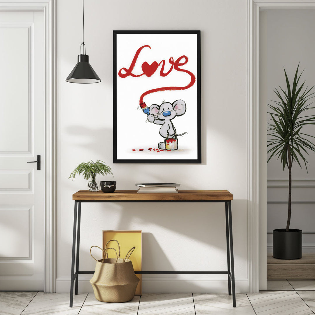 Background with Framed Poster