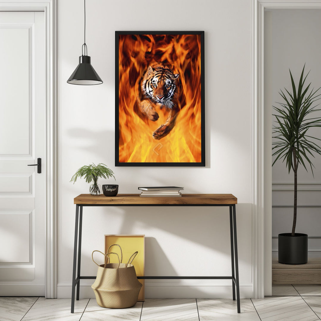 Background with Framed Poster