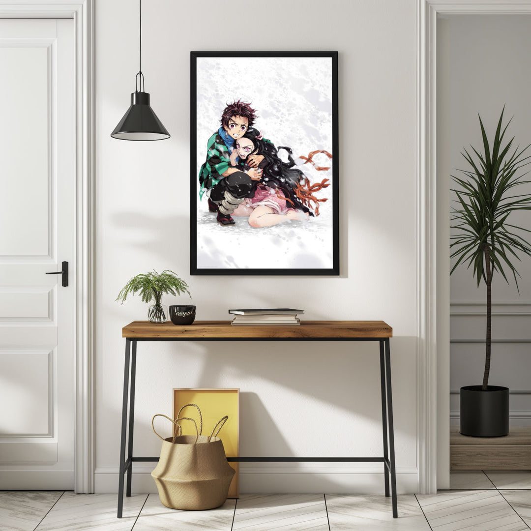 Background with Framed Poster