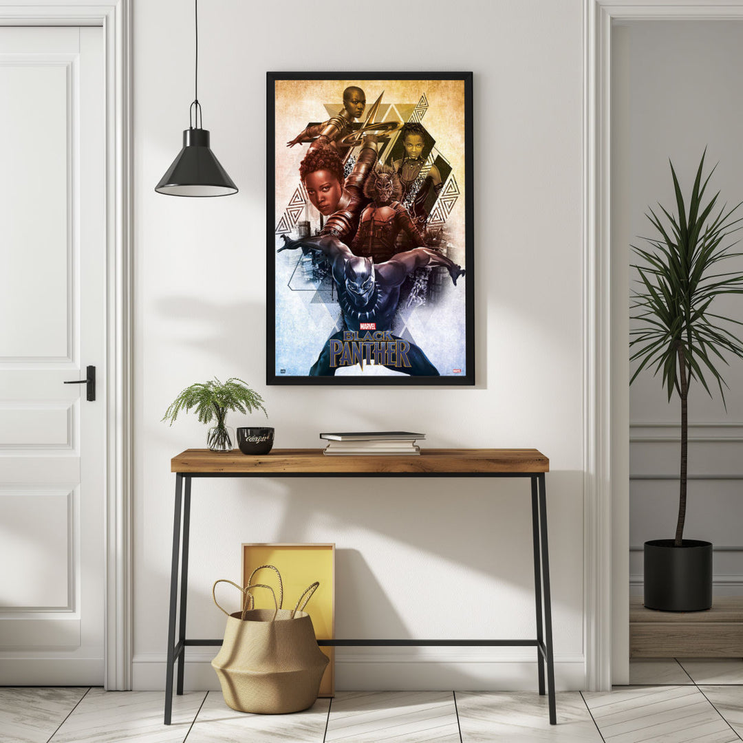 Background with Framed Poster