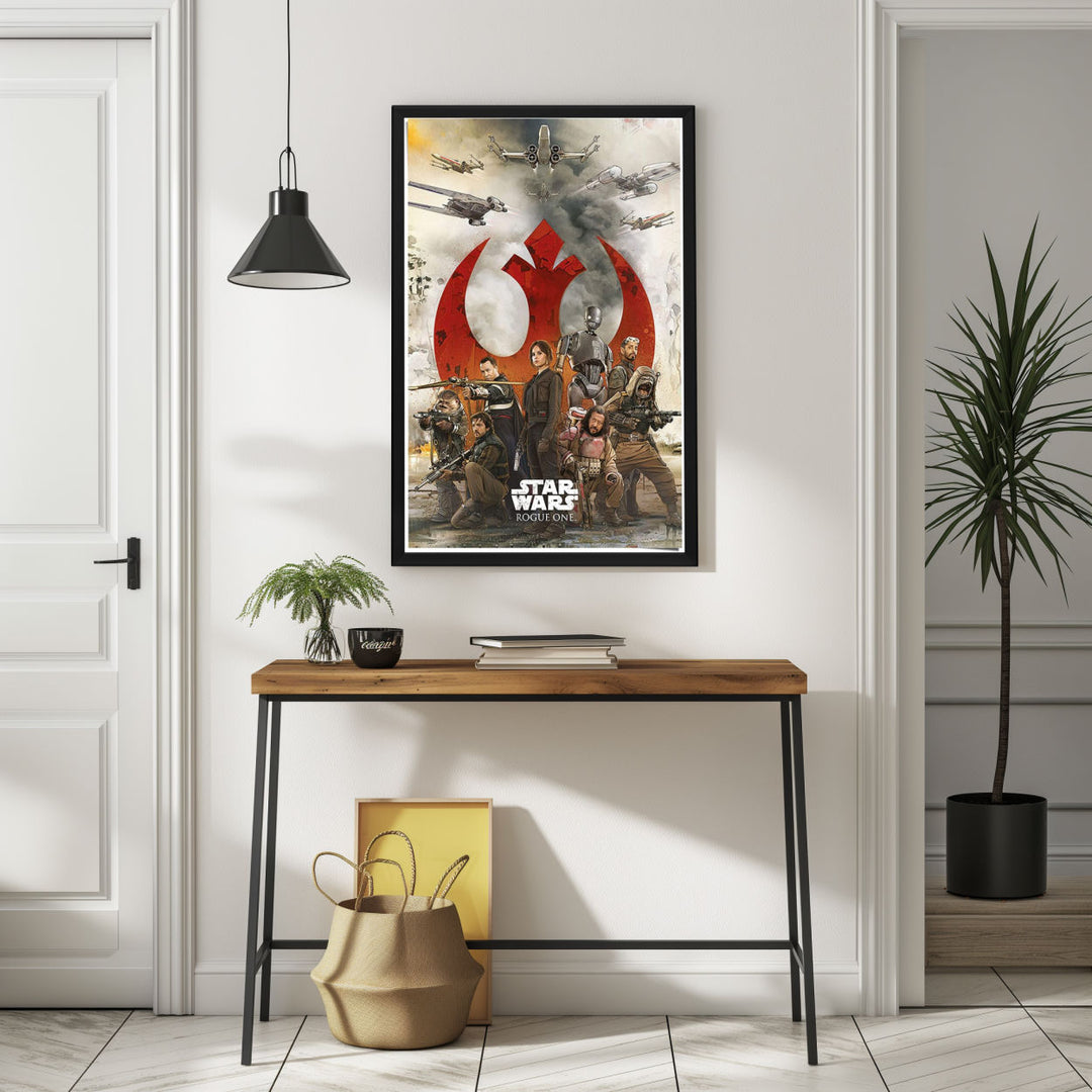 Background with Framed Poster