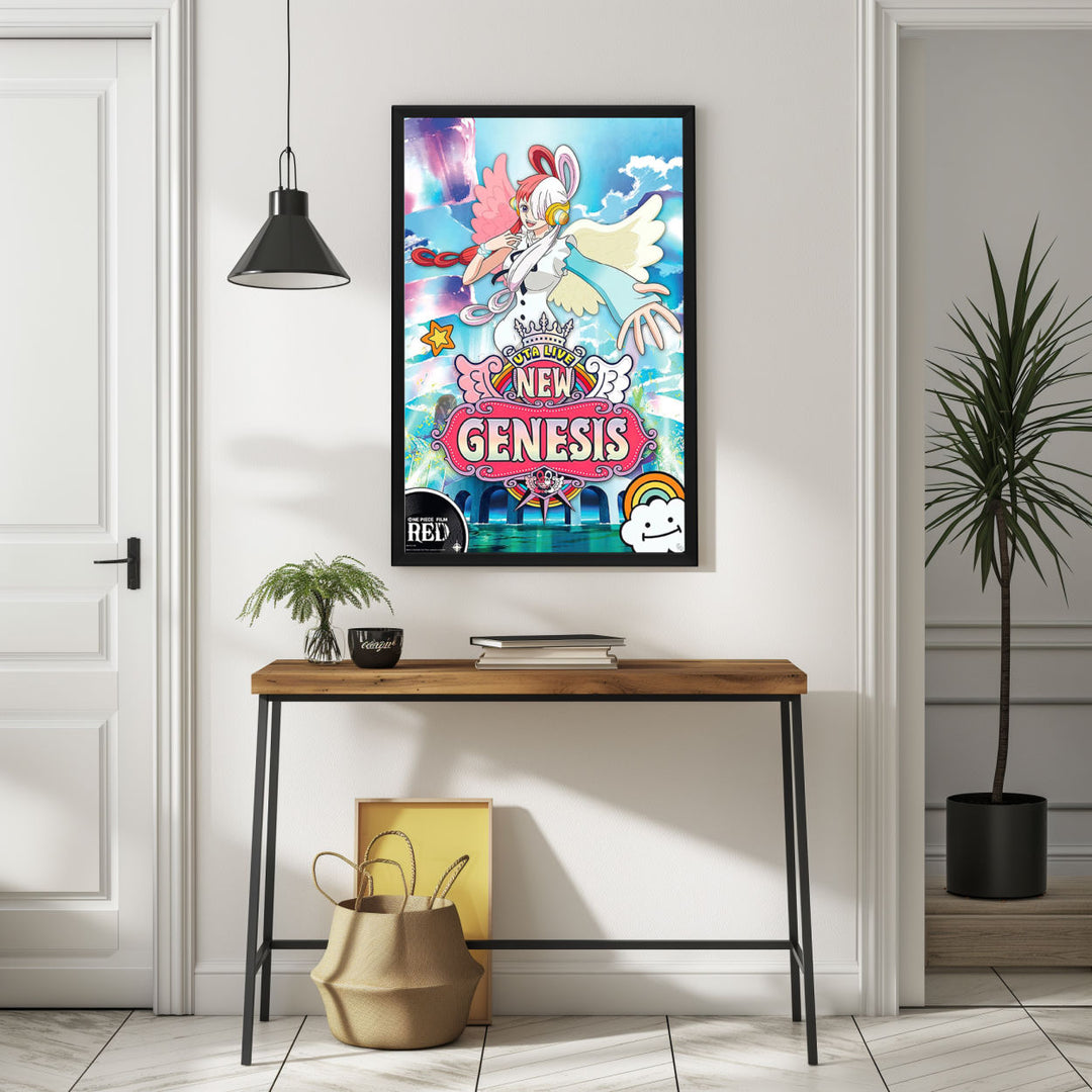 Background with Framed Poster