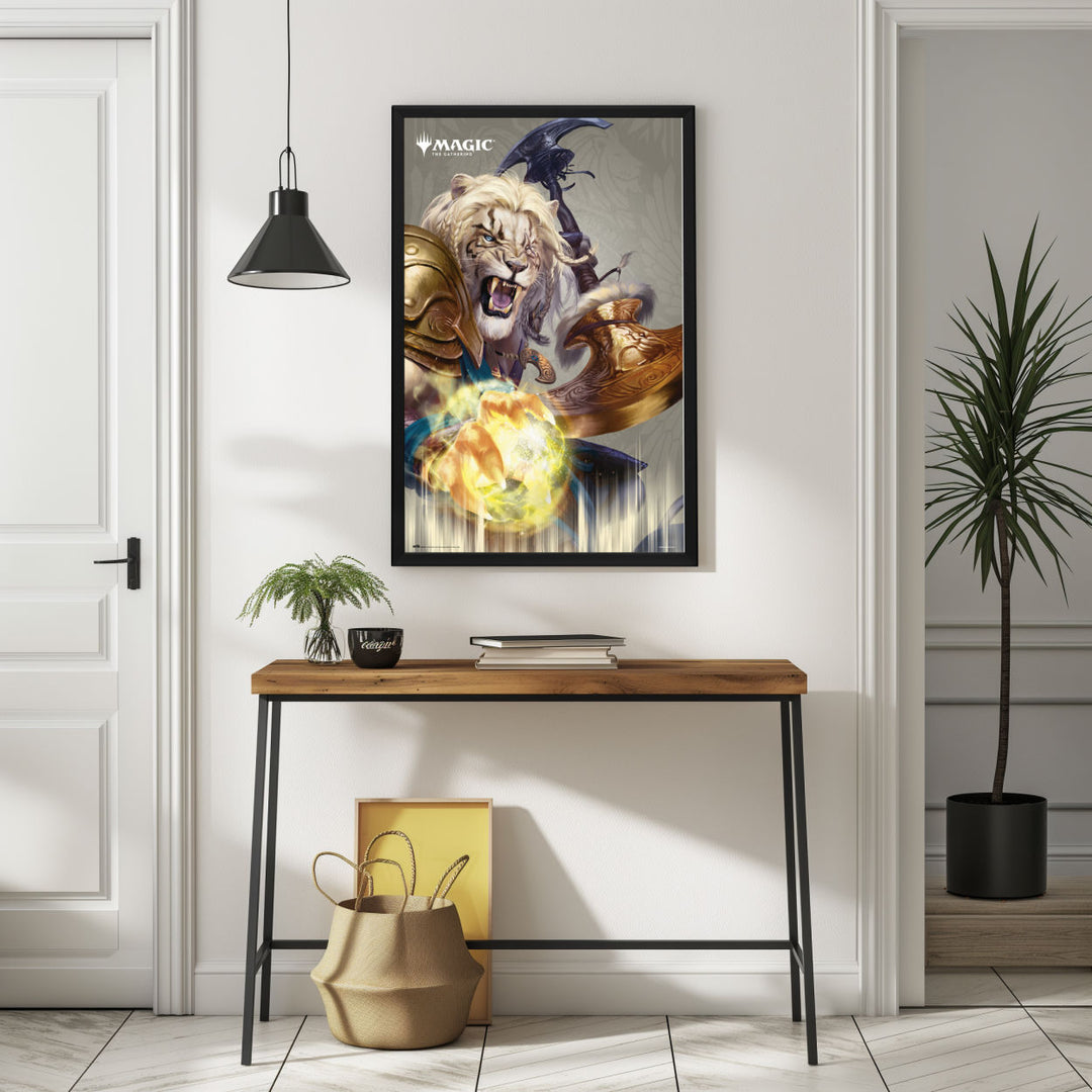 Background with Framed Poster