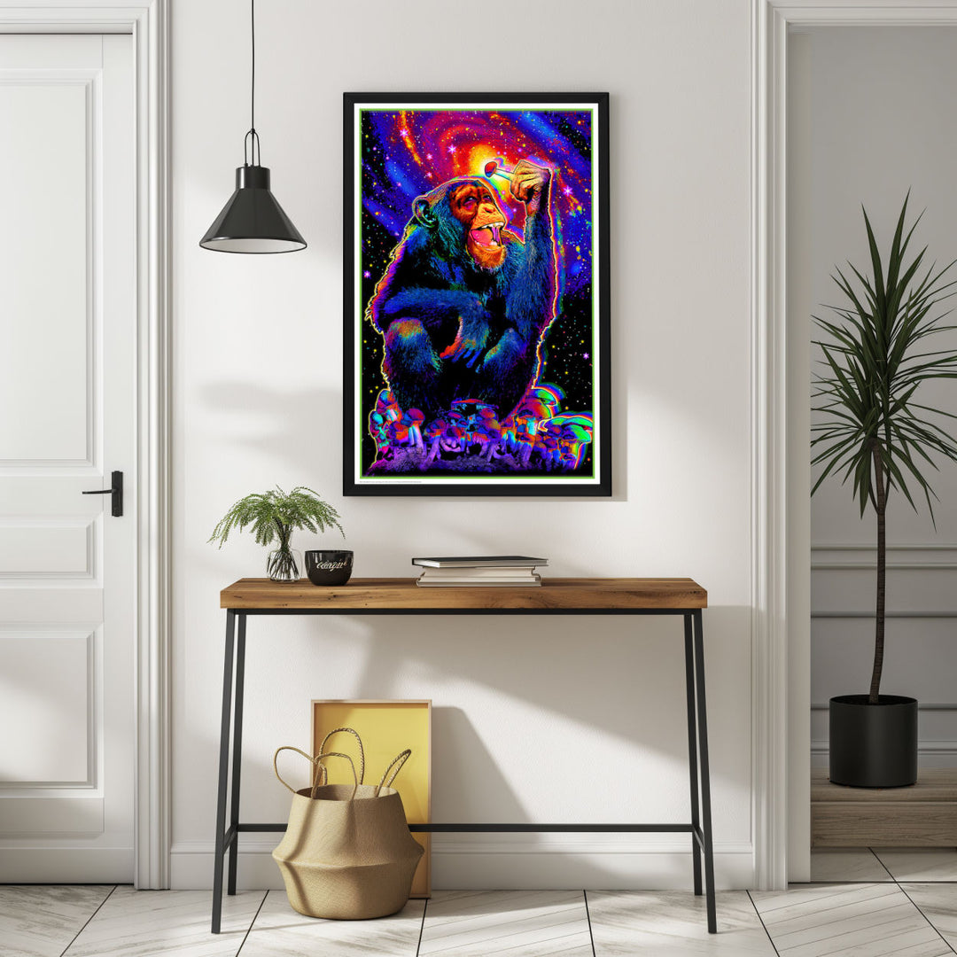 Background with Framed Poster