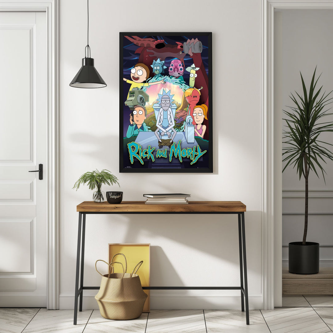 Background with Framed Poster