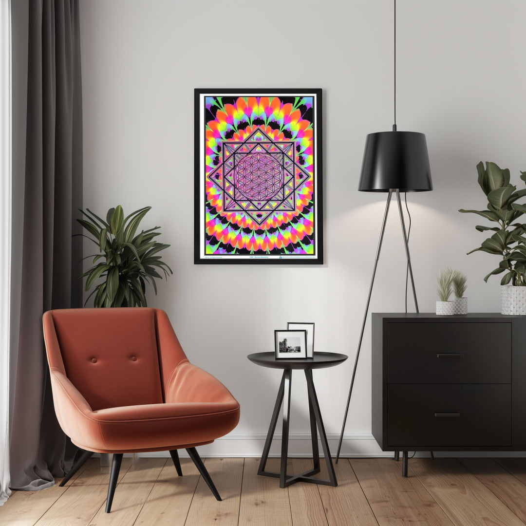 Background with Framed Poster
