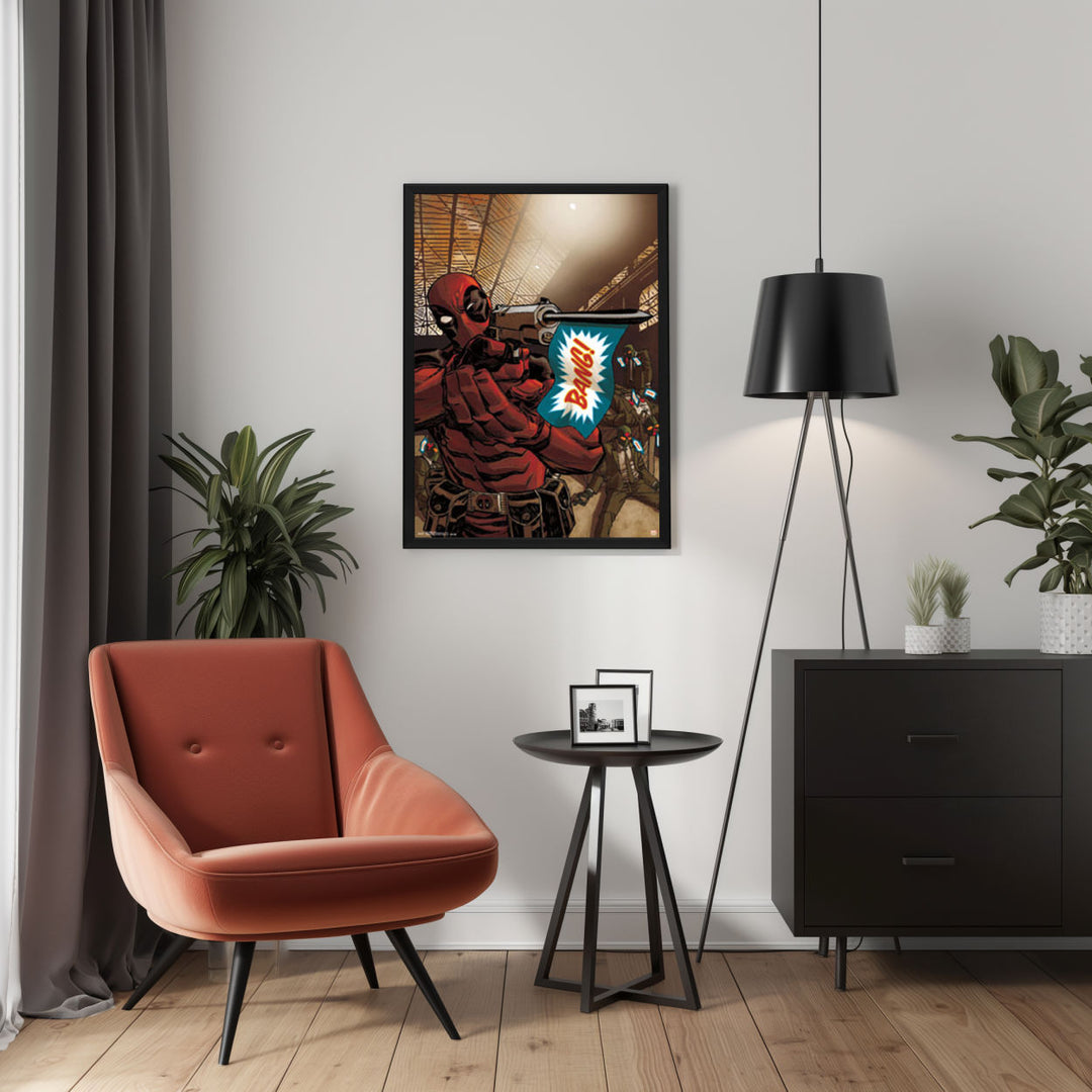 Background with Framed Poster