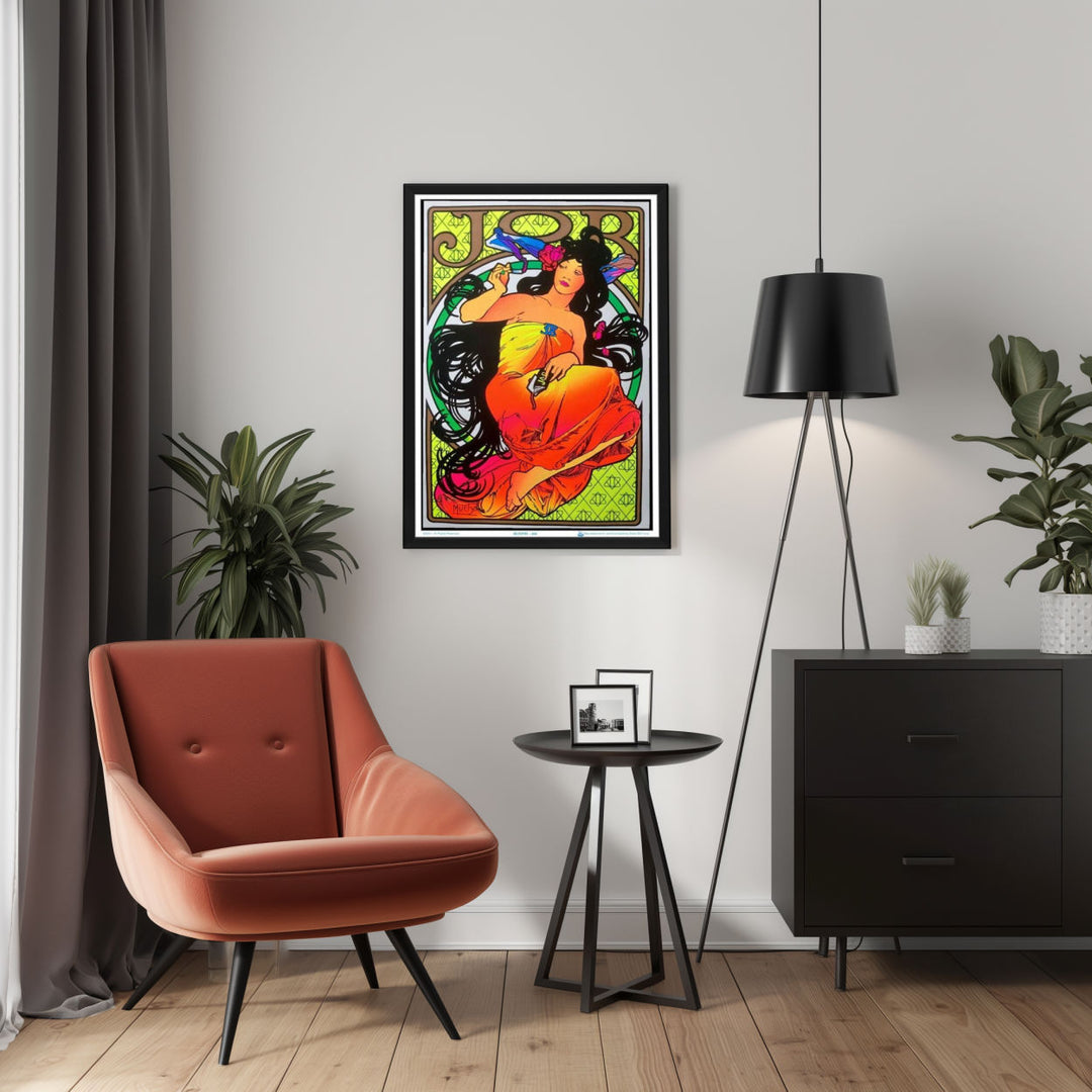 Background with Framed Poster