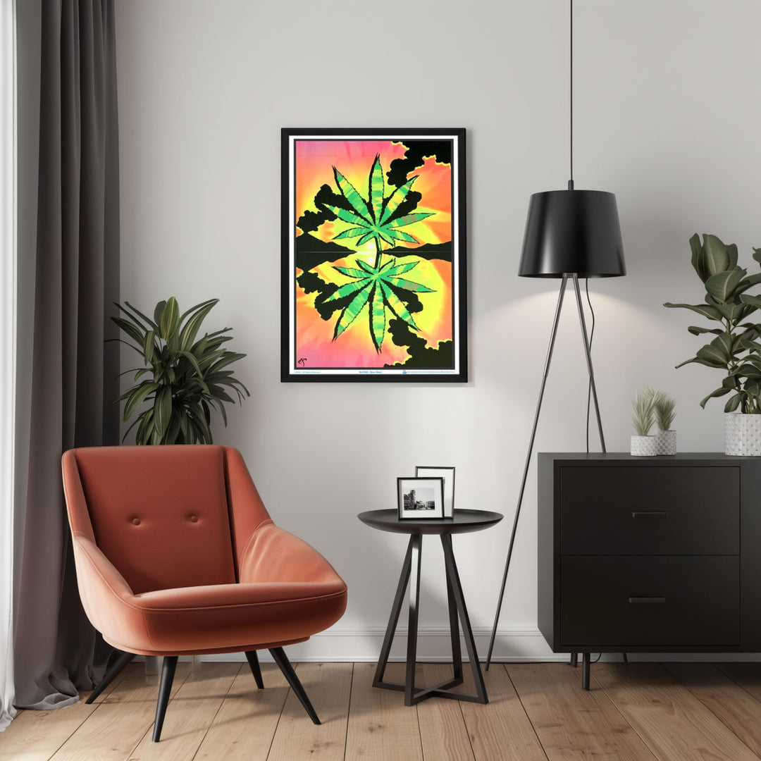Background with Framed Poster