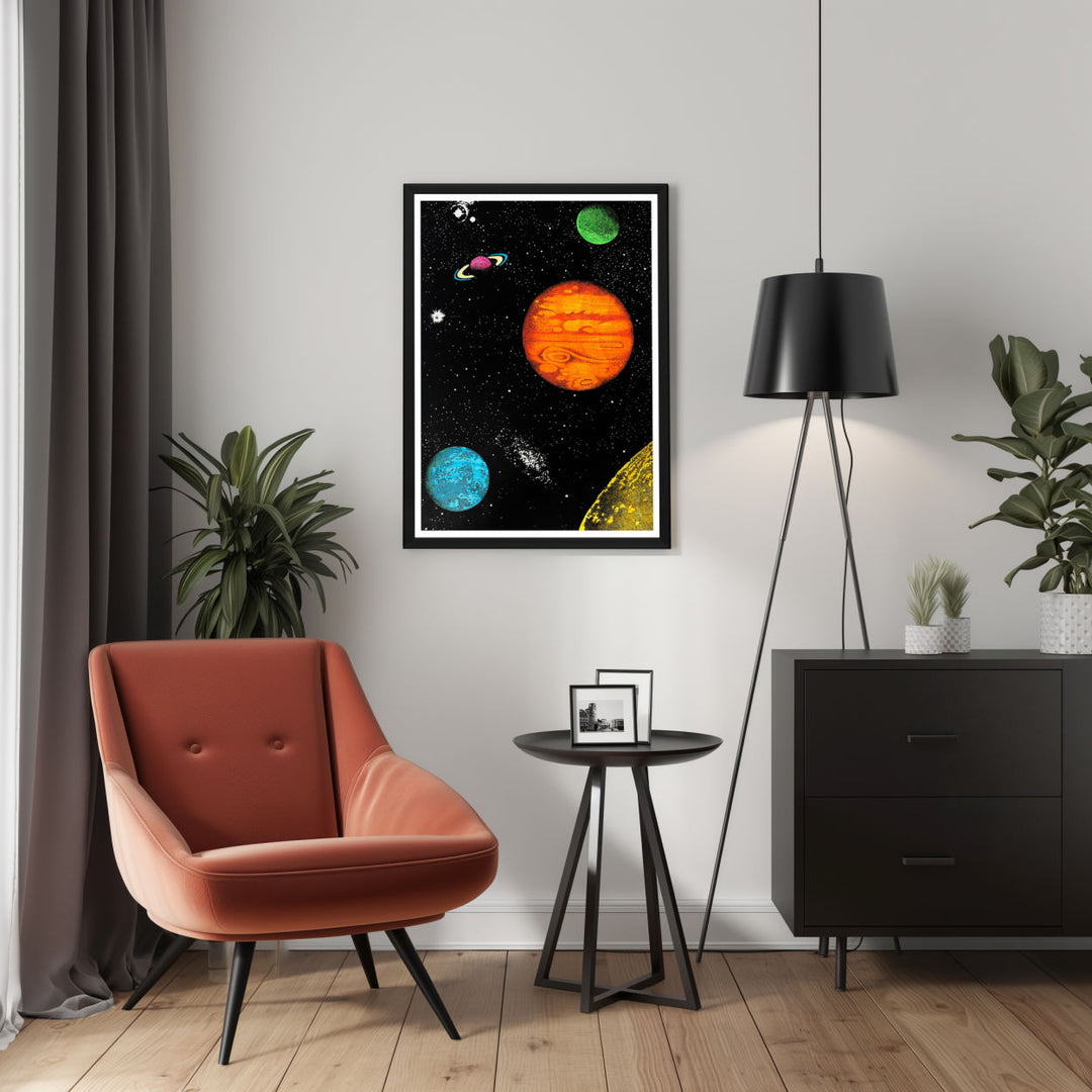 Background with Framed Poster