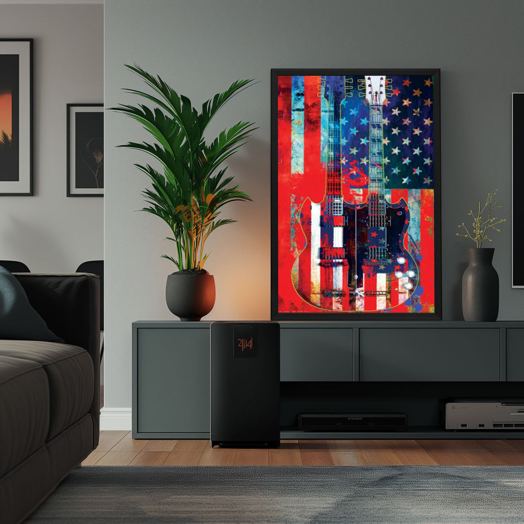 Background with Framed Poster
