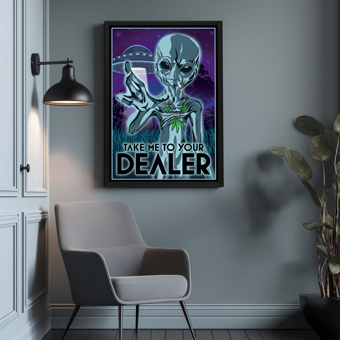 Background with Framed Poster