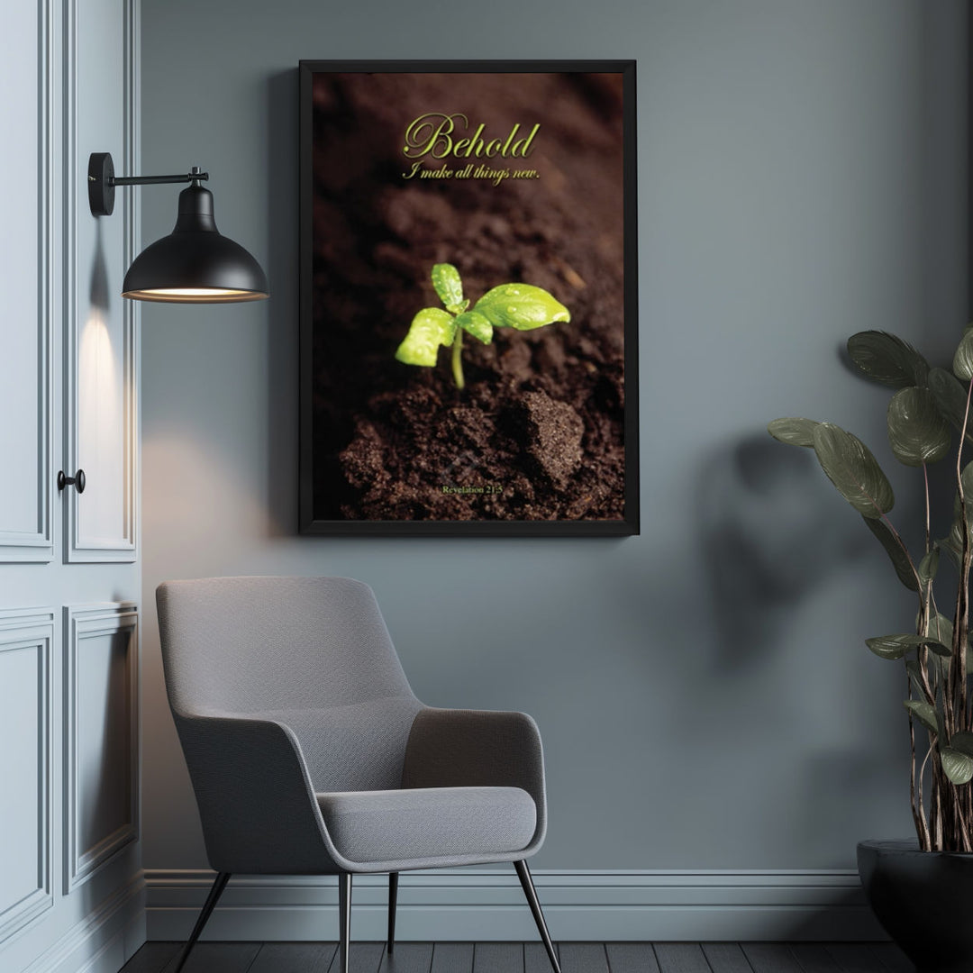 Background with Framed Poster