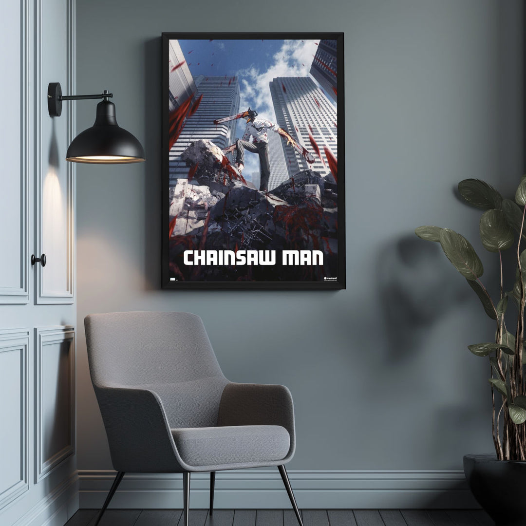 Background with Framed Poster