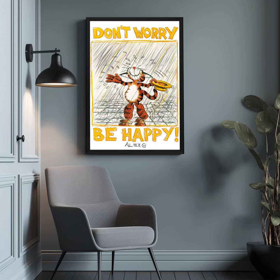 Background with Framed Poster