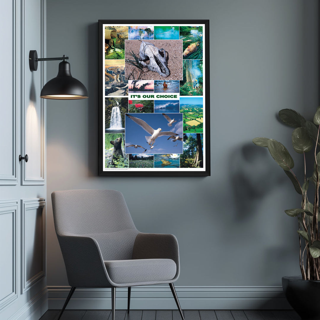 Background with Framed Poster