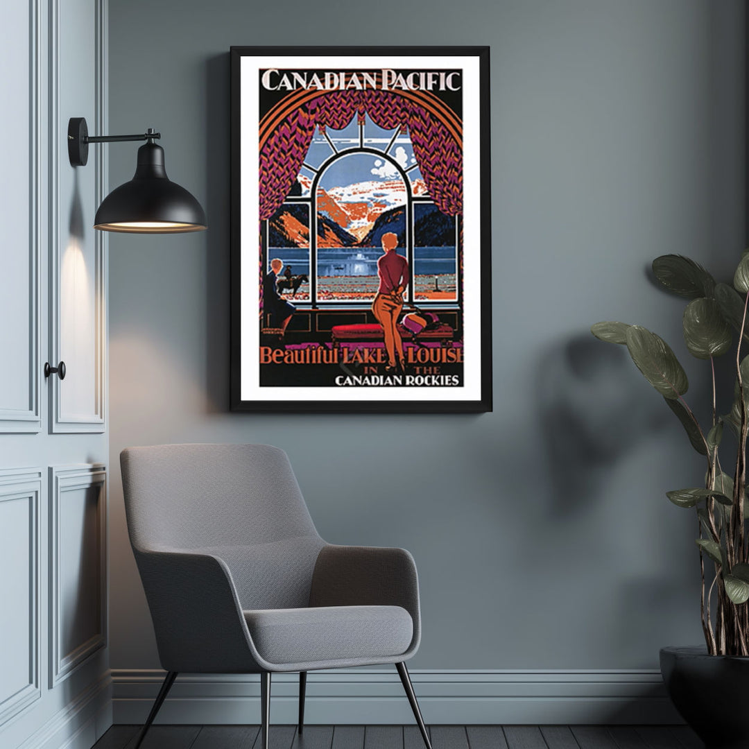 Background with Framed Poster