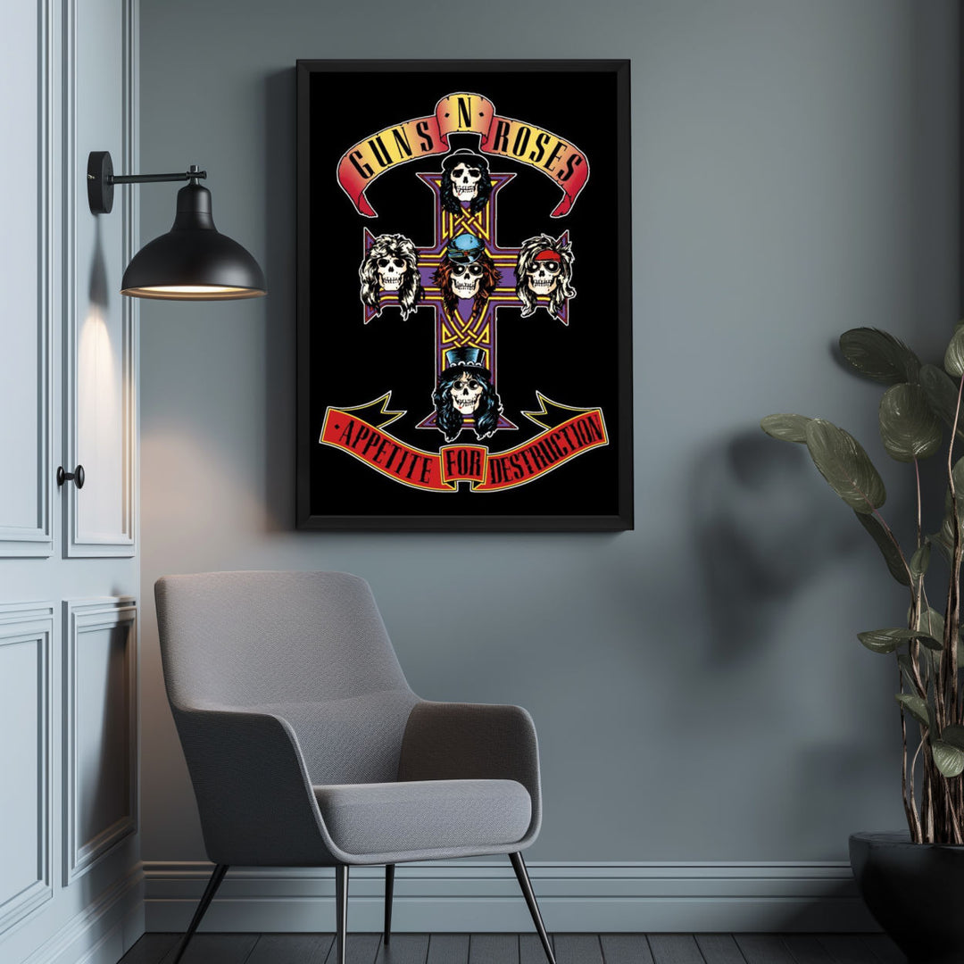 Background with Framed Poster