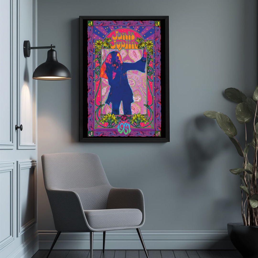 Background with Framed Poster