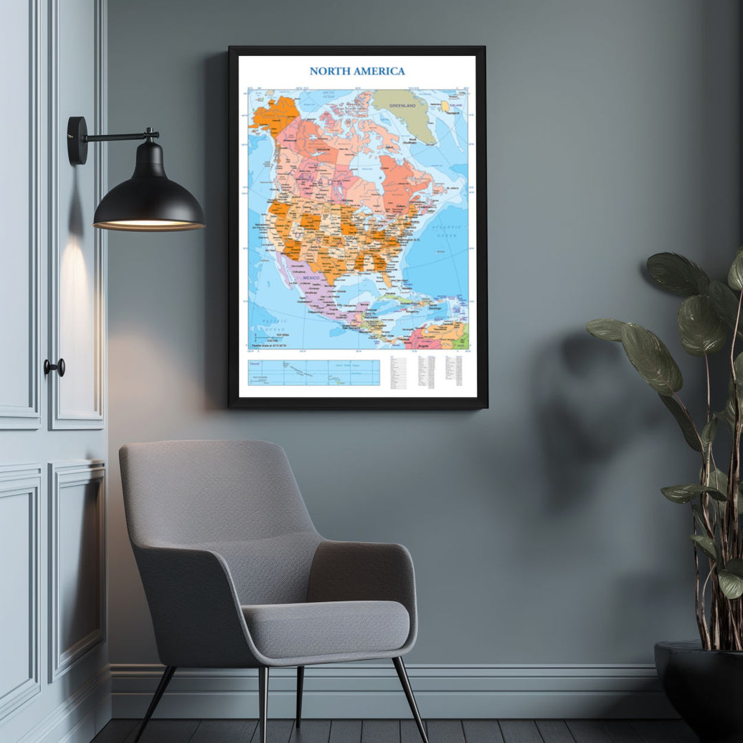 Background with Framed Poster