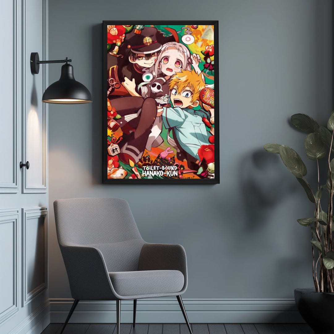 Background with Framed Poster