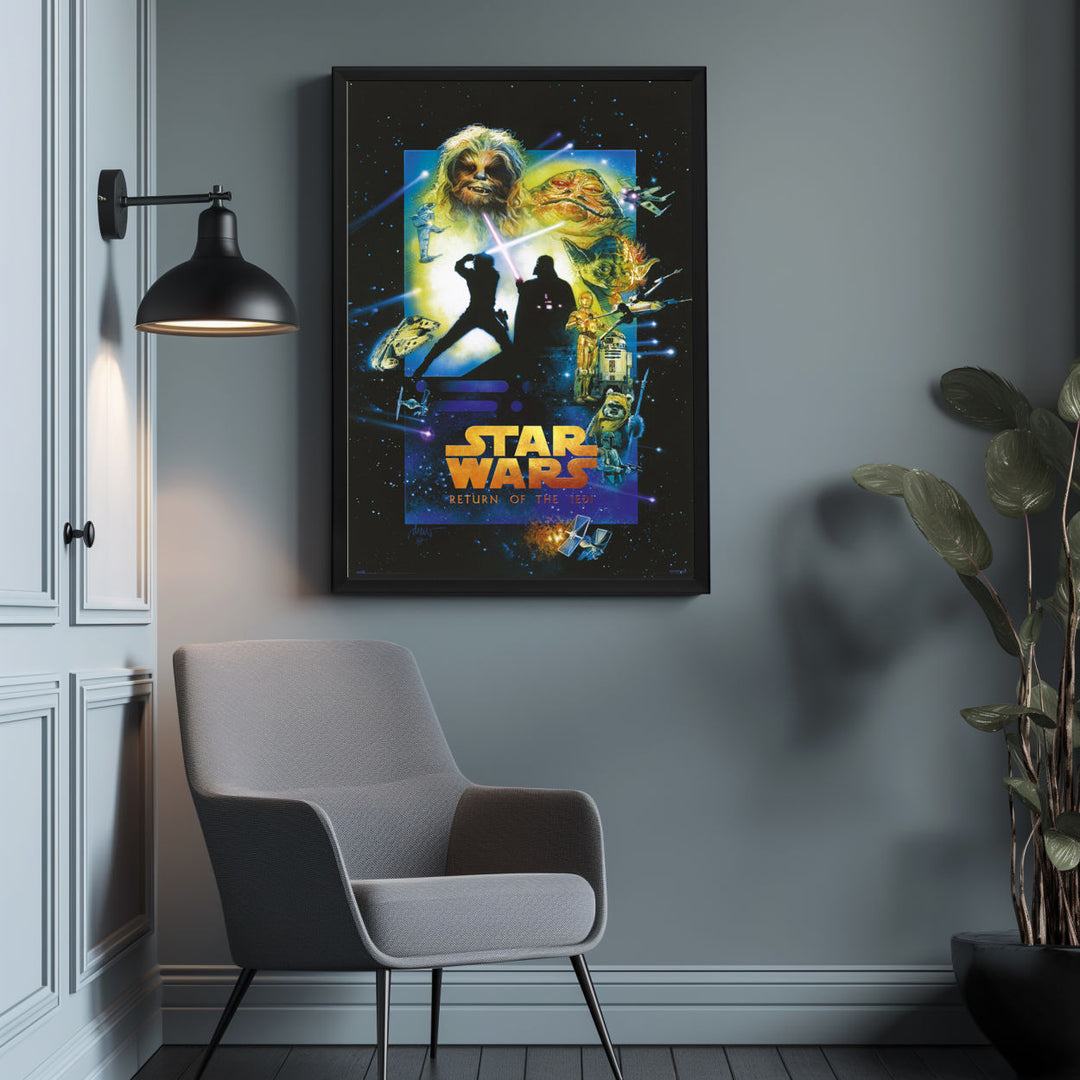 Background with Framed Poster