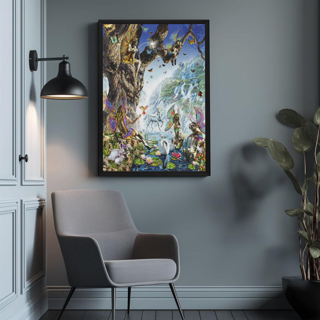 Background with Framed Poster