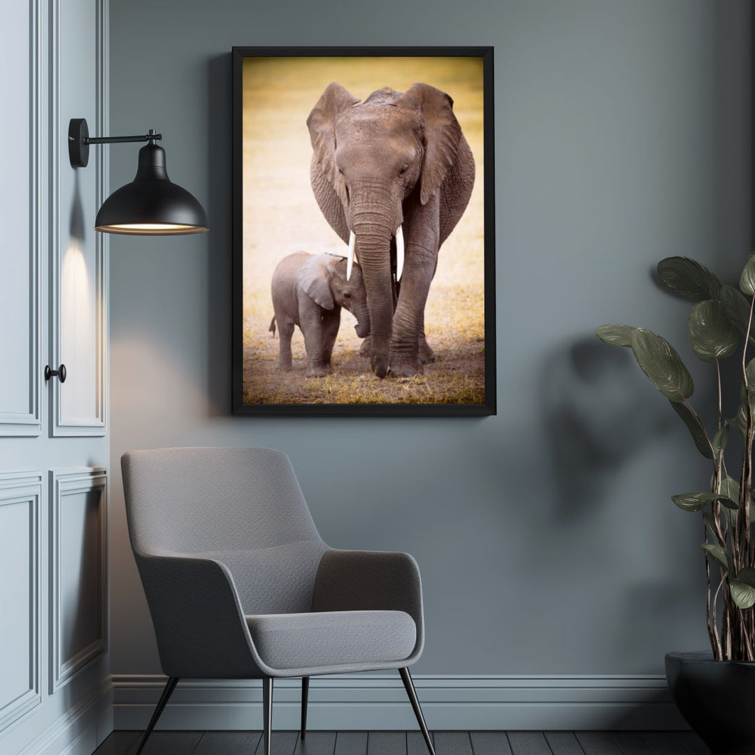 Background with Framed Poster