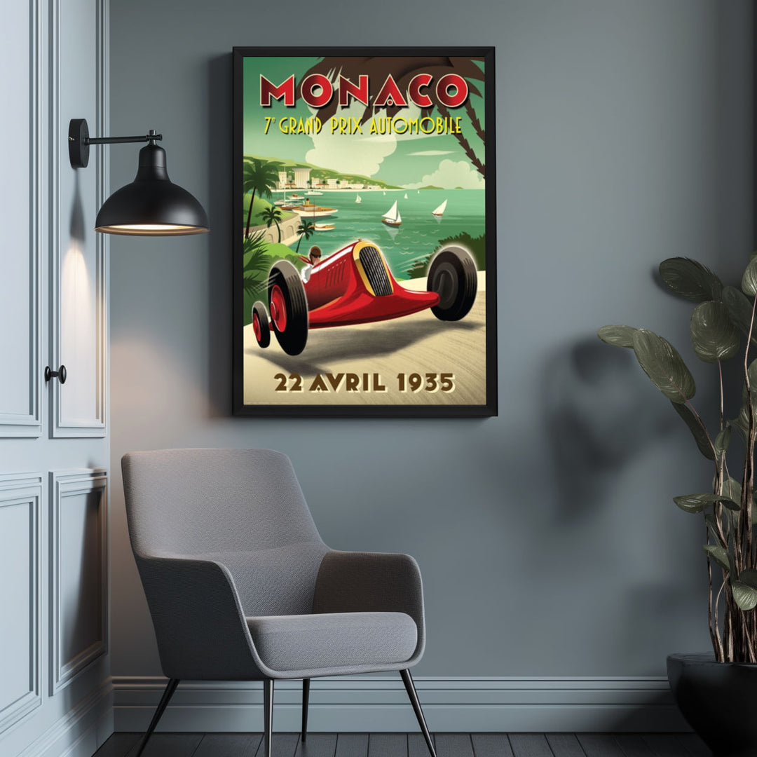 Background with Framed Poster